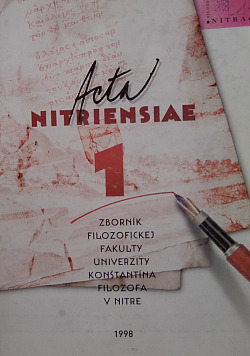 Acta Nitriensiae Zborník 1998