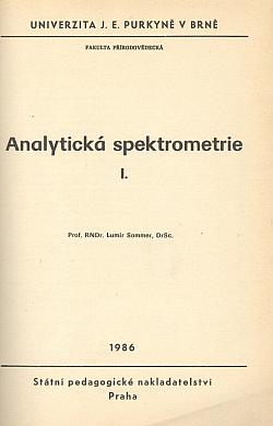 Analytická spektrometrie I.