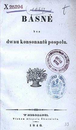 Básně bez dwau konsonantů pospolu