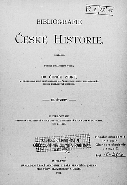 Biblografie české historie 4. díl