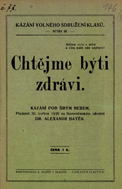 Chtějme býti zdrávi