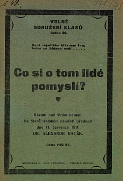 Co si o tom lidé pomyslí?