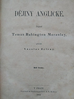 Dějiny anglické. Díl šestý