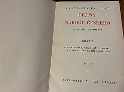 Dějiny národu českého v Čechách a Moravě V.