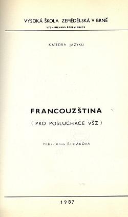 Francouzština (pro posluchače VŠZ)