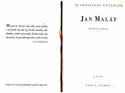 Jan Malát, život a dílo