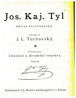 Josef Kajetán Tyl, obraz životopisný