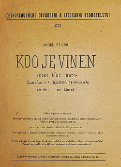 Kdo je vinen?