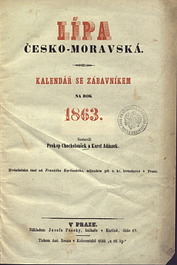 Lípa česko - moravská 1863