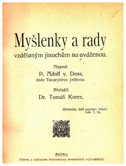 Myšlenky a rady jinochům