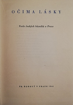 Očima lásky: verše českých básníků o Praze
