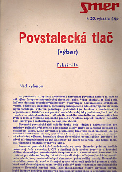 Povstalecká tlač (výber)