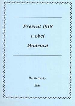 Prevrat 1918 v obci Modrová