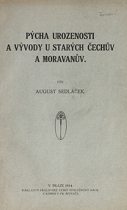 Pýcha urozenosti a vývody u starých Čechův a Moravanův
