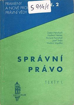 Správní právo : texty I.