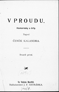 V proudu