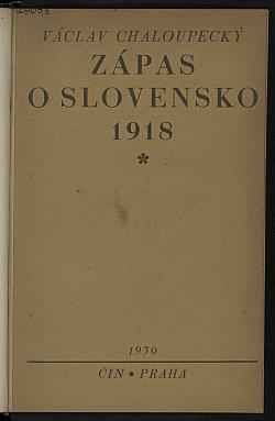Zápas o Slovensko 1918